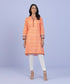Women's Pret Khaddar Embroidered Orange A-Line Shirt